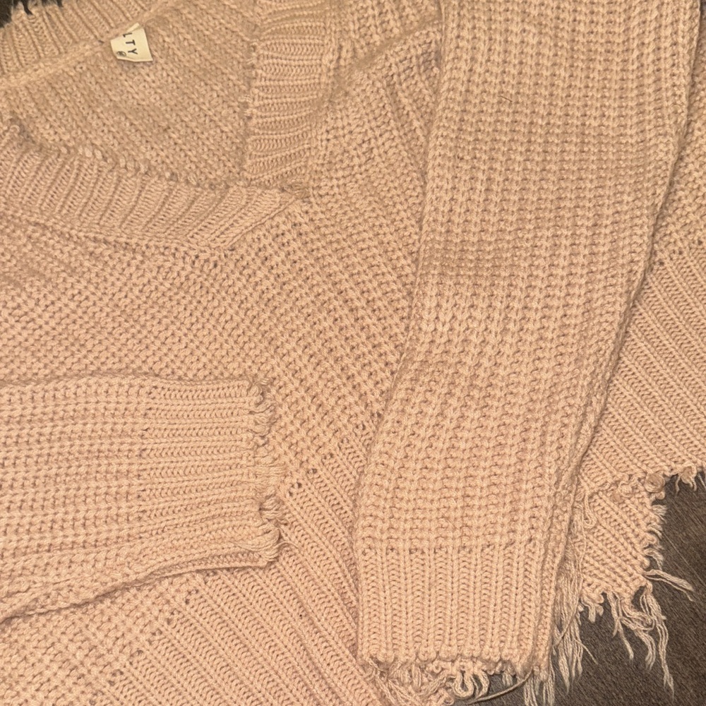 Women's Blush V-Neck Sweater